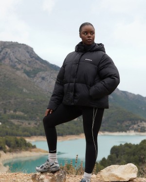 Adanola Oversized Puffer Jacket Zwart | 58649-HMCX