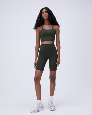 Adanola Ultimate Bike Shorts Donkerolijfgroen | 93854-YGFW
