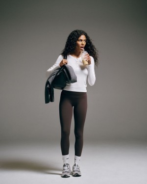 Adanola Ultimate Leggings Koffie | 46079-RVFS