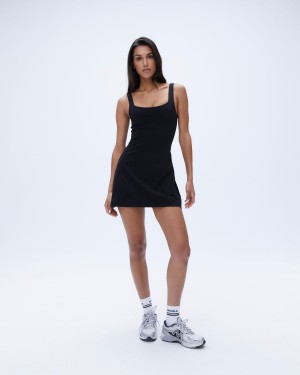 Adanola Ultimate Square Neck Dress Zwart | 74832-ZOUR